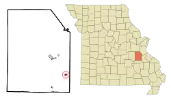 Location of Irondale, Missouri