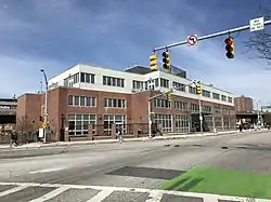 Weinberg Housing and Resource Center at intersection of East Centre Street and Fallsway in Penn-Fallsway, Baltimore