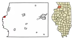 Location of Albany in Whiteside County, Illinois.