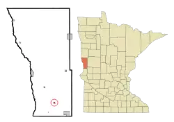 Location of Campbell, Minnesota
