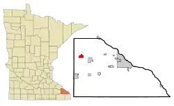 Location of Elba, Minnesota