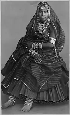 Woman dressed in gagra choli