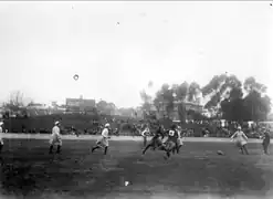 Women's Australian rules football. North vs South. September 21, 1918
