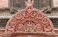 Tympanum of Kumari-ghar at Basantapur Durbar Square, Kathmandu