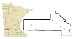 Location of Echo, Minnesota