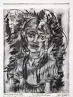 Young Woman, Lodz, 1947, print by Byron Randall (LA Museum of the Holocaust)