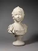 Young girl; first modeled: 1779–1780; plaster; height: 36.8&nbsp;cm (14½"); Metropolitan Museum of Art
