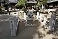 A soccer ball object in the shrine grounds, Yuzuruha Shrine&nbsp;[ja]