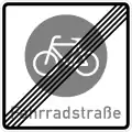 Sign 244.2End of a bicycle street